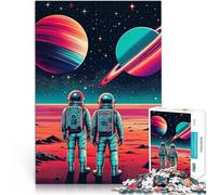 Rompecabezas de 1000 Piezas para Adultos Dúo de exploración cósmica para el Juguete de desafío de Juego Educativo Obra de Arte 38x26cm