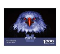 Rompecabezas De 1000 Piezas para Adultos Eagle with Red Eyes on Black Rompecabezas para Adultos Juegos Relajantes Regalos para Mujeres Desafiantes para Completar 70x50cm/1000pcs