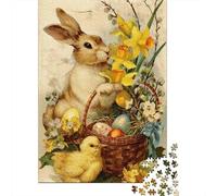Rompecabezas De 1000 Piezas para Adultos Easter Basket with Bunny-3 Rompecabezas para Adultos Juegos De Relajación Análisis Y Lógica Regalos para Amigos Y Familiares 70x50cm/1000pcs