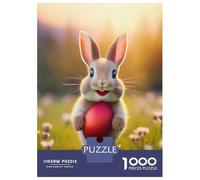 Rompecabezas De 1000 Piezas para Adultos Easter Bunny with Red Egg Rompecabezas para Adultos Juguete Decoración De Pared para La Diversión Familiar 70x50cm/1000pcs