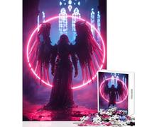 Rompecabezas de 1000 Piezas para Adultos Ecos del Abismo de Neón decoración del hogar Juguetes Obras de Arte Regalo Juego práctico desafiante para completar tamaño 38x26cm