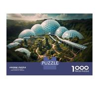 Rompecabezas De 1000 Piezas para Adultos Eden Project Biomes of Wonder Rompecabezas para Adultos Juego De Ingenio Decoración Perfecta Regalos De Cumpleaños Y Únicos 38x26cm/1000pcs