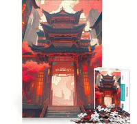 Rompecabezas de 1000 Piezas para Adultos: Edificio de una Calle China, Juego de ingenio, Interesante para Reducir el estrés, Que Mejora el Amor Entre Parejas 50x75cm