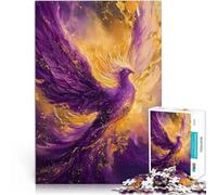 Rompecabezas de 1000 Piezas para Adultos El Ascenso del Fénix Púrpura Diversión Familiar Decoración de Pared cumpleaños y Navidad 38x26cm