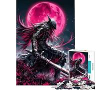 Rompecabezas de 1000 Piezas para Adultos El Caballero Oscuro bajo la Luna de Sangre Diversión en casa desafío difícil Juguetes de decoración para el hogar para Mayores de 14 años (38x26cm)