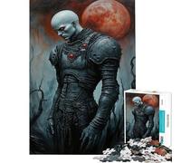 Rompecabezas de 1000 Piezas para Adultos El Caballero Oscuro bajo la Luna de Sangre Juegos de relajación análisis y lógica para Disfrutar en casa (tamaño 38x26cm)