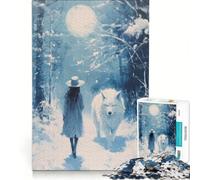 Rompecabezas de 1000 Piezas para Adultos El Camino de la Luna y el Lobo Un Juego Relajante Divertido y con Humor 38x52cm