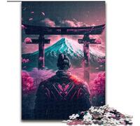 Rompecabezas de 1000 Piezas para Adultos El Camino del samurái Rompecabezas para Adultos Noche de Juegos Familiar Diversión, Obra de Arte Decorativa DIY tamaño 38x26cm