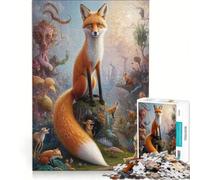 Rompecabezas de 1000 Piezas para Adultos El Cuento de un Zorro fantástico Juego Imposible Actividades Divertidas para Hacer en casa cumpleaños 38x52cm