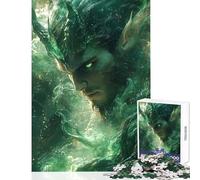 Rompecabezas de 1000 Piezas para Adultos El Demonio de Ojos Verdes Juego práctico para Mejorar la Memoria Juguete antiestrés Interacción Entre Padres e Hijos (50x75cm)