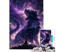 Rompecabezas de 1000 Piezas para Adultos El Dios Púrpura de los Gatos Juego Educativo desafío Juguete Juego Familiar desafío difícil Ideas para Regalos (tamaño 50x75cm)