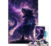 Rompecabezas de 1000 Piezas para Adultos El Dios púrpura de los Gatos Juegos relajantes Juguetes educativos Regalos de Amigo Invisible Actividades Familiares (tamaño 38x52cm)