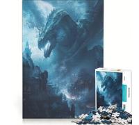 Rompecabezas de 1000 Piezas para Adultos: El dragón destruye el Reino Juguete Educativo, Divertido y humorístico Que fomenta el Amor Entre Parejas 38x52cm