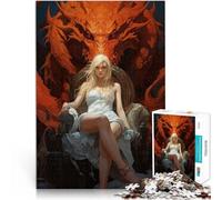 Rompecabezas de 1000 Piezas para Adultos “El dragón detrás de la Mujer” Hecho de Papel，para Mayores de 14 años Decoración del hogar Gran Regalo para los Juegos。tamaño：38x52cm/14.96x20.47pulgada