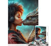 Rompecabezas de 1000 Piezas para Adultos El Encuentro místico Juego Imposible Vacaciones en casa Pasa el Tiempo Juguete Educativo fortalece el Amor Entre Parejas (38x52cm)