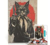 Rompecabezas de 1000 Piezas para Adultos El Gato espía Juego práctico difícil y desafiante Ideal para Decorar el Escritorio 38x52cm