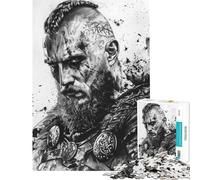 Rompecabezas de 1000 Piezas para Adultos El Gran Guerrero Nórdico Rompecabezas para Adultos Juegos Familiares desafío difícil cumpleaños y Navidad (tamaño 38x26cm)