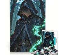 Rompecabezas de 1000 Piezas para Adultos: El hechicero Encapuchado del Bosque Oscuro, Juegos educativos, análisis y lógica, Regalos para Mujeres 50x75cm