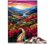 Rompecabezas de 1000 piezas para adultos, el juego intelectual del valle del Duero de 10.3 x 14.95 pulgadas, es ideal como regalo para toda la familia