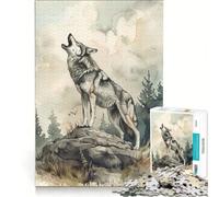 Rompecabezas de 1000 Piezas para Adultos El Llamado del Lobo Salvaje Juegos Divertidos para ejercitar la Mente y Las Manos Toda la Familia 38x26cm