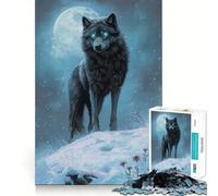 Rompecabezas de 1000 Piezas para Adultos El Lobo del Alma Invernal - Diversión Garantizada - Corte láser Tiempo de relajación - Ejercicio Mental en casa (50x75cm)
