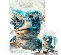 Rompecabezas de 1000 Piezas para Adultos El Mundo de la Tortuga Hecho de cartón para Mayores de 14 años Decoración del hogar Grandes Regalos y Juguetes tamaño:38x52cm