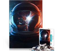 Rompecabezas de 1000 Piezas para Adultos El Mundo del Astronauta Hecho de cartón para Mayores de 14 años Desafío difícil antiestrés Regalo de cumpleaños de Navidad tamaño:26x38cm/10.24x14.96pulgada