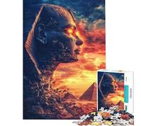Rompecabezas de 1000 Piezas para Adultos El Ojo Ardiente de Egipto Rompecabezas para Adultos Juego de ingenio para Mejorar la Memoria cumpleaños (Tamaño 50x75cm)