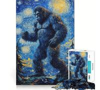 Rompecabezas de 1000 Piezas para Adultos El Paseo Nocturno de Bigfoot Juego de Ajuste Juego Mental Regalo Ideal para Jugar Gratis Regalo de cumpleaños (50x75cm)
