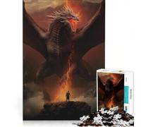 Rompecabezas de 1000 Piezas para Adultos: El Peligro del dragón, Juguetes para armar, para divertirse en Familia, para Fortalecer el Amor Entre Parejas 50x75cm