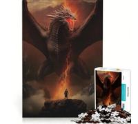 Rompecabezas de 1000 Piezas para Adultos: El Peligro del dragón, Juguetes para armar, para divertirse en Familia, para Fortalecer el Amor Entre Parejas 38x52cm