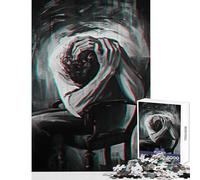 Rompecabezas de 1000 Piezas para Adultos El Peso de la Tristeza Juegos Divertidos para aliviar el estrés Juguetes de decoración para el hogar Que fortalecen el Amor Entre Parejas (38x26cm)