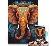 Rompecabezas de 1000 Piezas para Adultos El Poder del Elefante decoración de Pared interacción Entre Padres e Hijos 50x75cm
