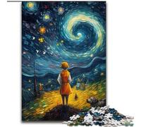 Rompecabezas de 1000 Piezas para Adultos, El Principito del Cielo Nocturno, 26x38cm, Ideal para Fiestas, cumpleaños y Noches de Juegos en Familia