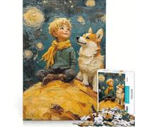 Rompecabezas de 1000 Piezas para Adultos El Principito y el Corgi Juego de ingenio Diversión en casa Colección de Artistas Bellas Artes 38x26cm