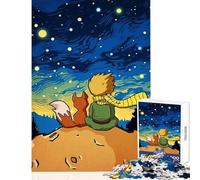 Rompecabezas de 1000 Piezas para Adultos El Principito y el Zorro antiestrés cumpleaños Juego Educativo con Piezas de Formas aleatorias Totalmente entrelazadas tamaño 38x26cm