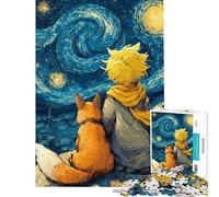 Rompecabezas de 1000 Piezas para Adultos El Principito y el Zorro observando Las Estrellas Rompecabezas para Adolescentes Juguete Decorativo para la Pared Decoración Gran Regalo