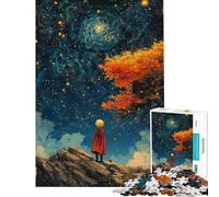 Rompecabezas de 1000 Piezas para Adultos El Principito y la Noche Estrellada Juegos Divertidos para Adultos análisis lógica e interacción Entre Padres e Hijos (tamaño 38x52cm)