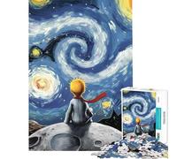 Rompecabezas de 1000 Piezas para Adultos El Principito y La Noche Estrellada Un Reto Educativo para divertirse en Familia Juegos relajantes para Mayores de 14 años (38x52cm)