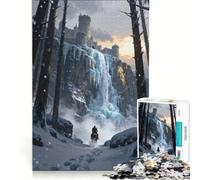 Rompecabezas de 1000 Piezas para Adultos El Regreso del Jinete del Castillo de Invierno Juegos relajantes diversión Familiar colección de Artistas Bellas Artes 38x26cm