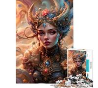 Rompecabezas de 1000 Piezas para Adultos El Reino de los sueños cósmicos de la Diosa Freya Rompecabezas para Adultos Juego de ingenio Que Mejora la Memoria Interacción Entre Padres e Hijos (38x52cm)