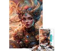 Rompecabezas de 1000 Piezas para Adultos El Reino de los sueños cósmicos de la Diosa Freya Rompecabezas antiestrés para Adultos Regalo Ideal para cumpleaños y para Toda la Familia (tamaño 50x75cm)