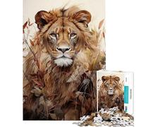 Rompecabezas de 1000 Piezas para Adultos El Rey Dorado León Rompecabezas para Adolescentes Vacaciones en casa Matar el Tiempo Lista de Deseos con Papá Noel cumpleaños 38x26cm