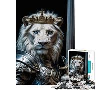 Rompecabezas de 1000 Piezas para Adultos El Rey León Caballero Desafío de Inteligencia Cerebral Juguetes adictivos Juegos relajantes Aprendizaje Regalo Educativo de cumpleaños (Tamaño 38x52cm)