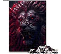 Rompecabezas de 1000 piezas para adultos, El Rey León Malvado Negro, hecho de madera, lo que lo convierte en un gran regalo para la diversión familiar de 50x75cm para adolescentes y diversión familiar
