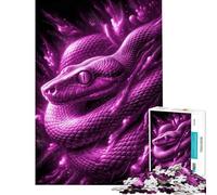 Rompecabezas de 1000 Piezas para Adultos El Rompecabezas de la Serpiente Morada Juegos Divertidos para Adultos Que estimulan el análisis y la lógica Difícil y desafiante (Tamaño 38x52cm)