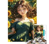 Rompecabezas de 1000 Piezas para Adultos El sueño perdido en el Girasol Rompecabezas Divertido para Adultos Que estimula el análisis y la lógica Difícil y desafiante (Tamaño 50x75cm)