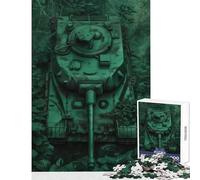 Rompecabezas de 1000 Piezas para Adultos: El Tanque camuflado Juguete Educativo Grandes Regalos y Juguetes Juegos Familiares Entrena tu Cerebro y Tus Manos Tamaño 38x52cm