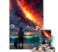 Rompecabezas de 1000 Piezas para Adultos El último Atardecer Juguetes de decoración para el hogar educativos y para Reducir el estrés Regalos (38x26cm)