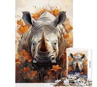 Rompecabezas de 1000 Piezas para Adultos El Unicornio de África Juego Educativo para la diversión Familiar Juguete Educativo Que fomenta el Amor Entre Parejas (50x75cm)